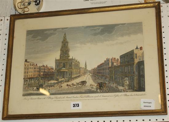 A view of Somerset House and St Marys Church in the Strand